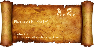 Moravik Rolf névjegykártya